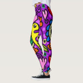 Leggings Caricature drôle visage de clown (Gauche)