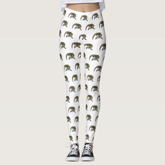 Leggings Caricature en bleu (Devant)