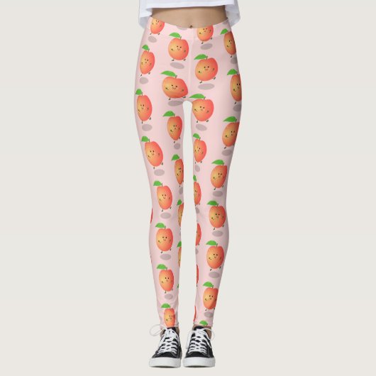 Leggings Caricature jaune pêche très agréable (Devant)