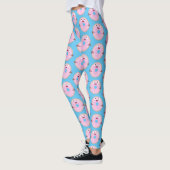 Leggings Caricature joli beignet rose vitré (Gauche)