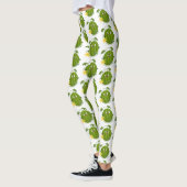 Leggings Caricature joli et souriant de pastèque (Gauche)