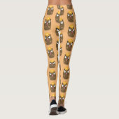 Leggings Caricature joyeuse de cobaye mignonne (Dos)