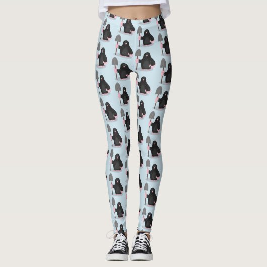 Leggings Caricature mole joyeux (Devant)