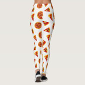 Leggings Caricature Motif de pizza (Dos)