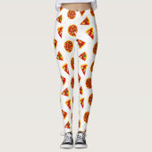 Leggings Caricature Motif de pizza (Devant)