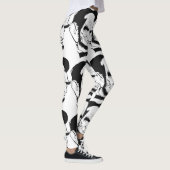 Leggings Caricature noire et blanche d'Abraham Lincoln (Droite)