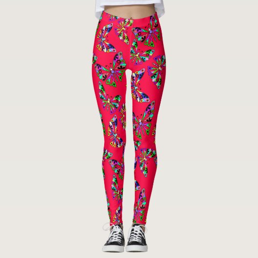 Leggings Caricature sans couture mignon amusant enfants pap (Devant)