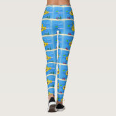 Leggings Caricature sous-marine joyeuse (Dos)