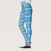 Leggings Caricature sous-marine joyeuse (Gauche)