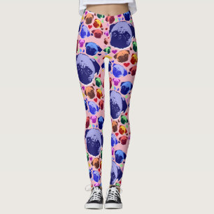 Leggings Carlin Chien Chien Chien Love Coeurs Motif