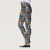 Leggings Carlin chien Citrouille Halloween drôle (Gauche)