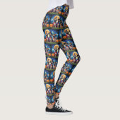 Leggings Carlin chien Citrouille Halloween drôle (Droite)