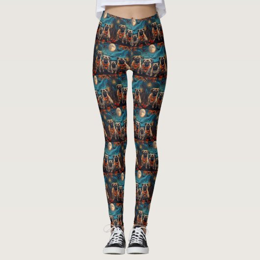 Leggings Carlin Halloween Éffrayant (Devant)