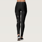 Leggings Carlin Noir Mops Chien Reproduction Conception Ave (Dos)