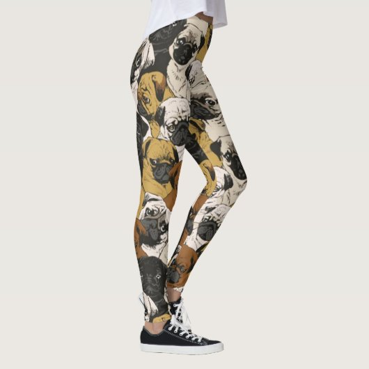 Leggings Carlins Grumpy / Drôle mignon Chiens Carlin Chiens (Droite)