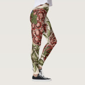 Leggings Carnation Carrelage Fleur Antique Art Rustique (Droite)