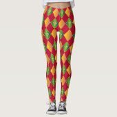 Leggings Carnaval Mardi Gras Fleur de Lis Diamond Decor Med (Devant)