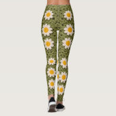 Leggings Carré de grand-mère Green Daisy Crochet Motif Flor (Dos)