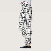 Leggings Carré noirs et blancs (Gauche)