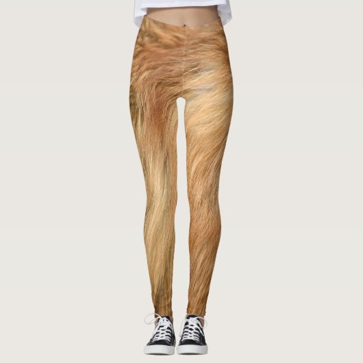 Leggings Carreau Motif de fourrure Red Fox (Devant)