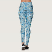 Leggings Carreaux à fleurs bleus (Dos)