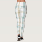 Leggings Carreaux Bleu Crème Blanc (Dos)