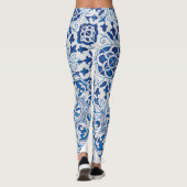 Leggings Carreaux bleu portugais (Dos)