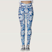Leggings Carreaux bleu portugais (Devant)