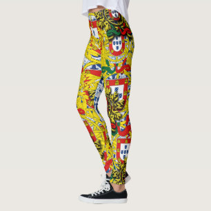 Leggings Carreaux bleu portugais
