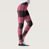 Leggings Carreaux Buffalo Rose et Noir (Droite)
