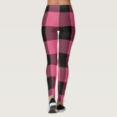Leggings Carreaux Buffalo Rose et Noir (Dos)