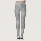 Leggings Carreaux de céramique Checkered gris simples (Devant)