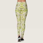 Leggings Carreaux de fleurs en vert (Dos)