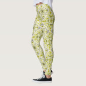 Leggings Carreaux de fleurs en vert (Gauche)