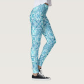 Leggings Carreaux décorés en bleu et blanc (Droite)