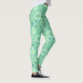 Leggings Carreaux décorés en vert et blanc (Droite)