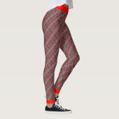 Leggings Carreaux PLA Rouge Blanc et Noir Unconventionnels (Droite)