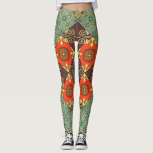 Leggings Carreaux Portugais Motif De Style Talavera