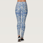Leggings Carreaux portugais Vintage Azulejos Bleu Blanc (Dos)