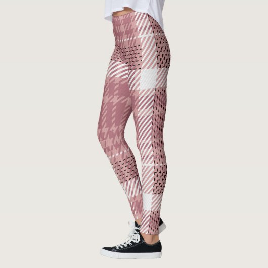 Leggings Carreaux Rose  (Gauche)