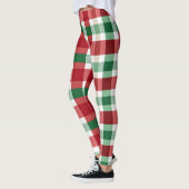 Leggings Carreaux Rouge Vert Blanc Joyeux (Gauche)
