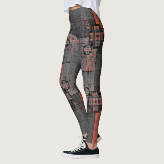 Leggings Carrefour orange et gris (Gauche)