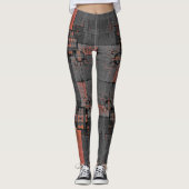 Leggings Carrefour orange et gris (Devant)