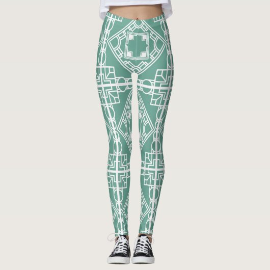 Leggings Carrelage Art déco (Devant)