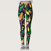 Leggings Carrelage de motif du Cute Mardi Gra (Devant)