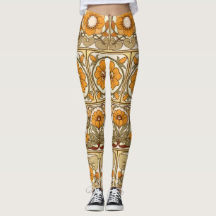 Leggings Carrelage en céramique : Style Art Nouveau.