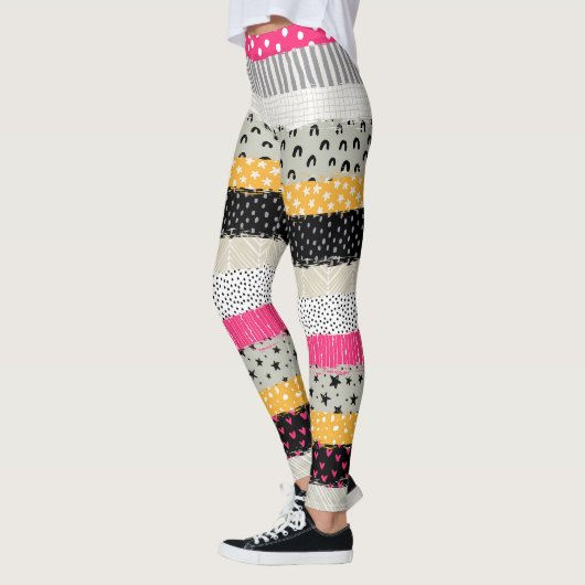 Leggings Carrelage en Patchwork : Conception Versatile Sans (Gauche)