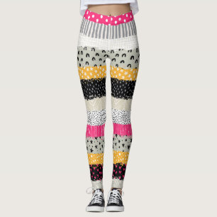 Leggings Carrelage en Patchwork : Conception Versatile Sans