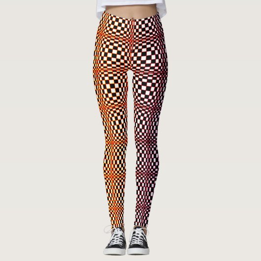 Leggings Carrés 10 de résumé (Devant)