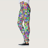 Leggings Carrés Abstraits Formes Motif multicolore (Gauche)